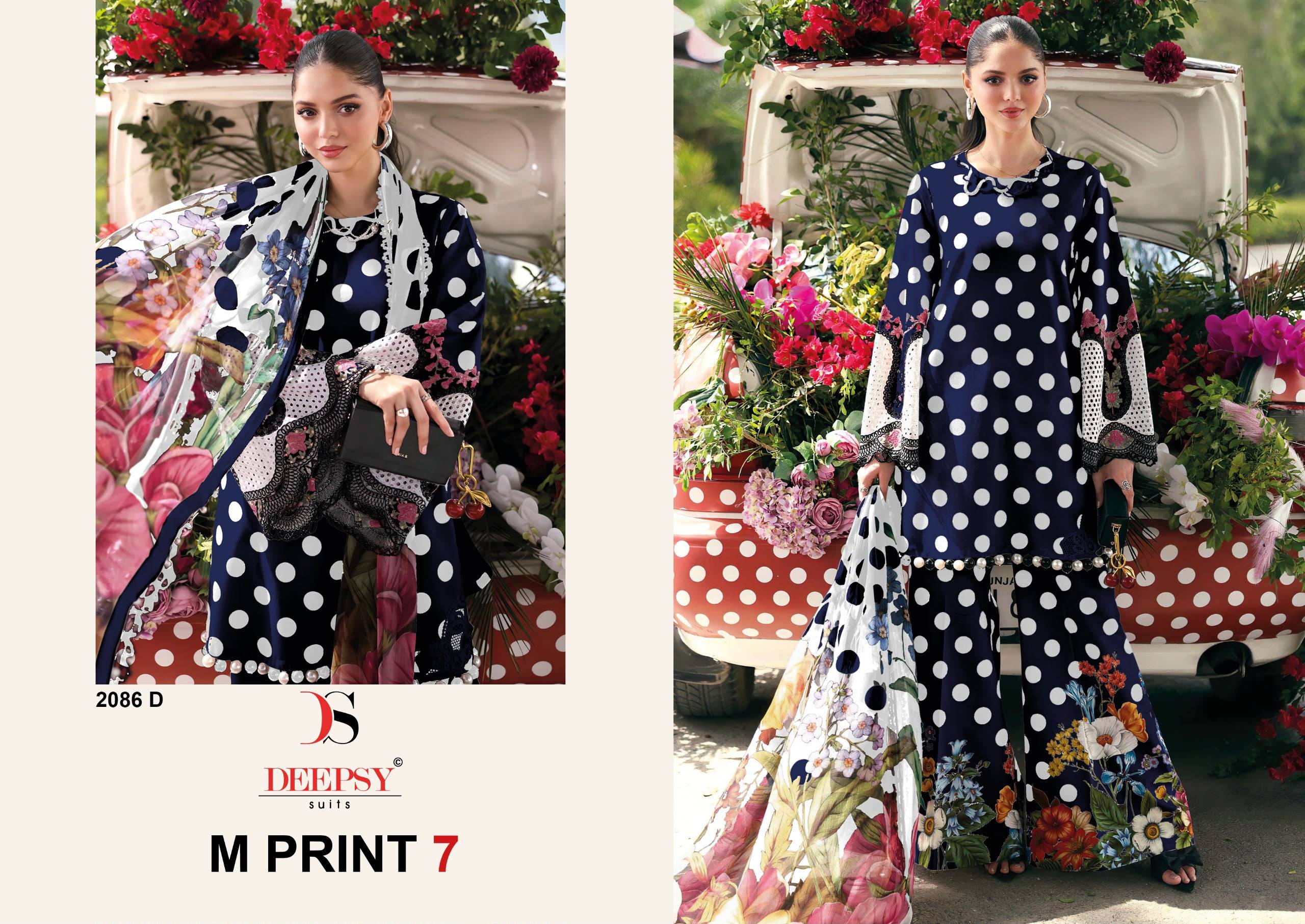 MARIA B. Mprint 25-7 BY DEEPSY SUITS 01 T 04 Series Beautiful Festive Suits Stylish Fancy Colorful Casual Wear & Ethnic Wear Pure Cotton Print Dresses At Wholesale Price